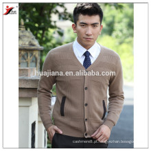 Design de moda cashmere tricô casaco masculino